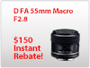 D FA 50mm F2.8 Macro Instant Rebate