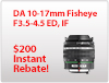 DA 10-17mm Fisheye Instant Rebate
